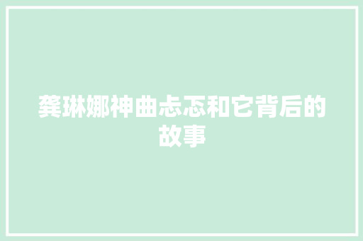 龚琳娜神曲忐忑和它背后的故事