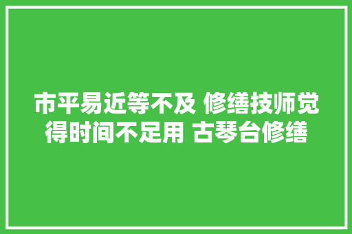 市平易近等不及 修缮技师觉得时间不足用 古琴台修缮一年既很长又很短