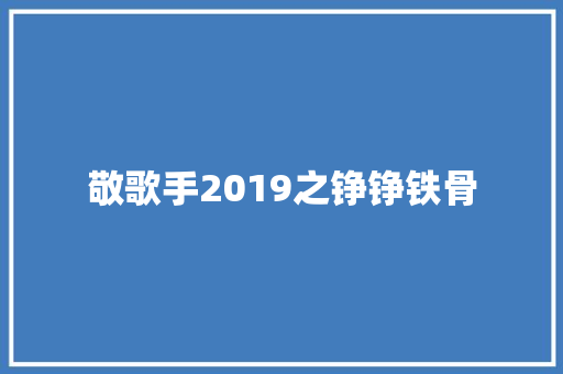敬歌手2019之铮铮铁骨