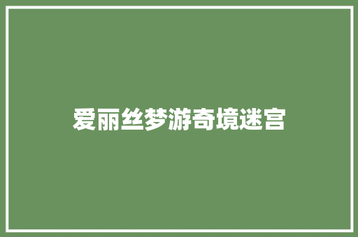 爱丽丝梦游奇境迷宫