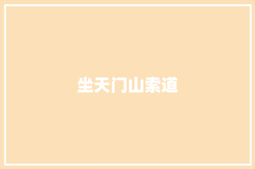 坐天门山索道