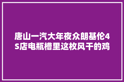 唐山一汽大年夜众朗基伦4S店电瓶槽里这枚风干的鸡蛋啥意思