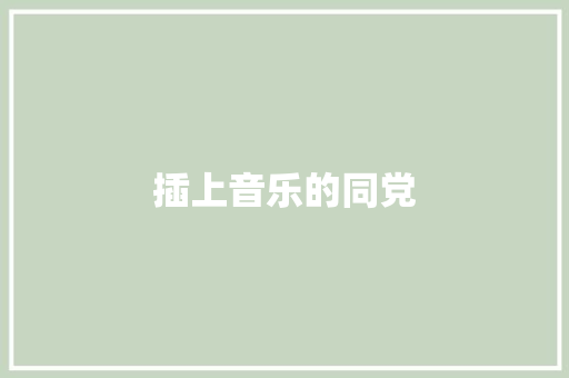 插上音乐的同党