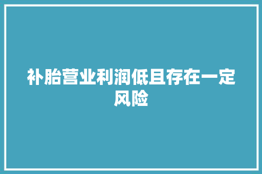 补胎营业利润低且存在一定风险