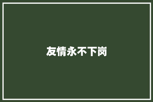 友情永不下岗