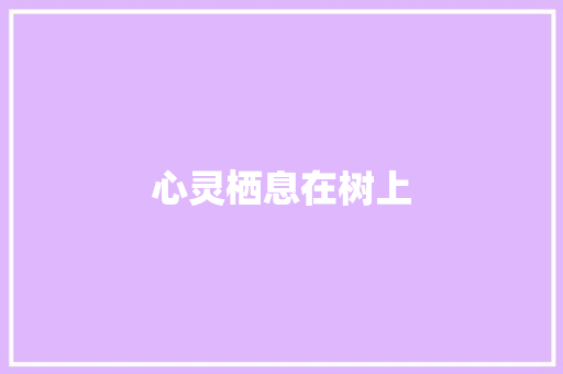 心灵栖息在树上