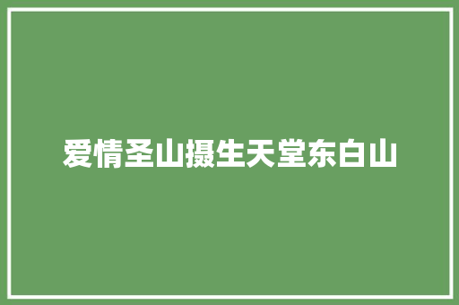 爱情圣山摄生天堂东白山