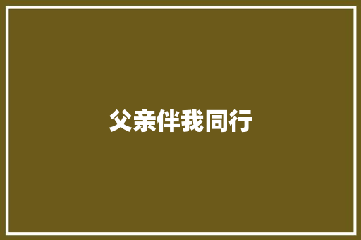 父亲伴我同行