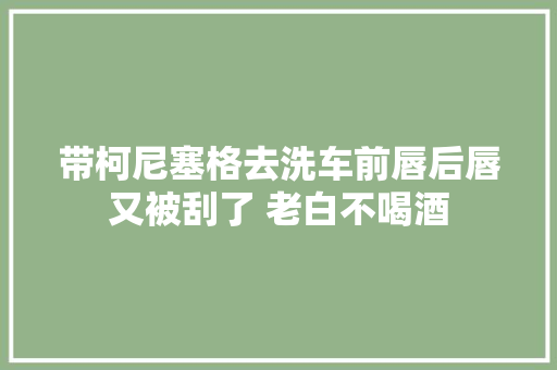 带柯尼塞格去洗车前唇后唇又被刮了 老白不喝酒