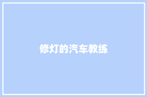 修灯的汽车教练