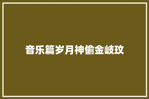 音乐篇岁月神偷金岐玟