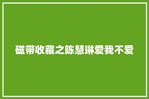 磁带收藏之陈慧琳爱我不爱