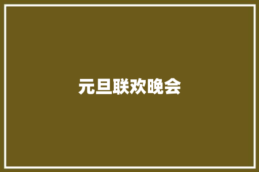 元旦联欢晚会