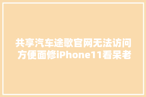 共享汽车途歌官网无法访问 方便面修iPhone11看呆老外