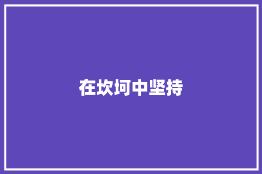 在坎坷中坚持
