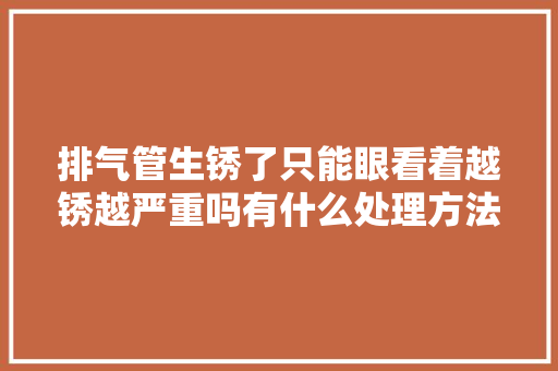 排气管生锈了只能眼看着越锈越严重吗有什么处理方法