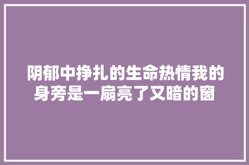 阴郁中挣扎的生命热情我的身旁是一扇亮了又暗的窗