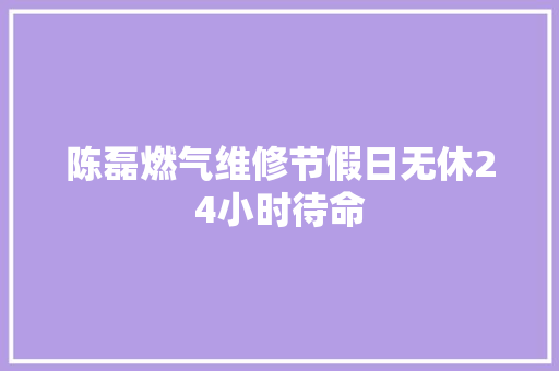 陈磊燃气维修节假日无休24小时待命