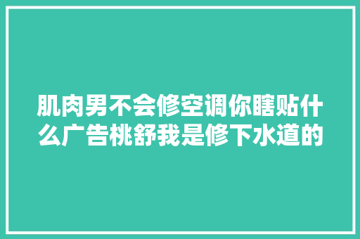 肌肉男不会修空调你瞎贴什么广告桃舒我是修下水道的
