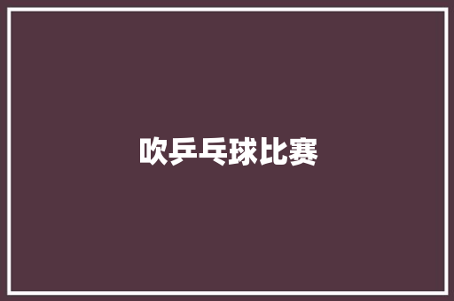 吹乒乓球比赛