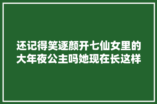 还记得笑逐颜开七仙女里的大年夜公主吗她现在长这样啦