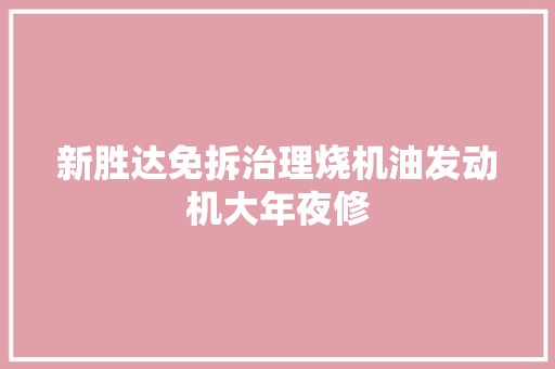 新胜达免拆治理烧机油发动机大年夜修
