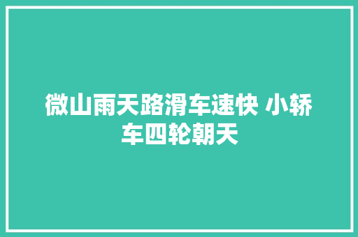 微山雨天路滑车速快 小轿车四轮朝天