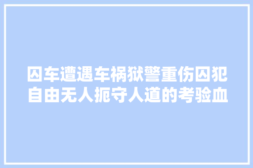 囚车遭遇车祸狱警重伤囚犯自由无人扼守人道的考验血囚
