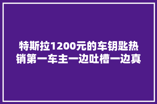 特斯拉1200元的车钥匙热销第一车主一边吐槽一边真喷鼻香