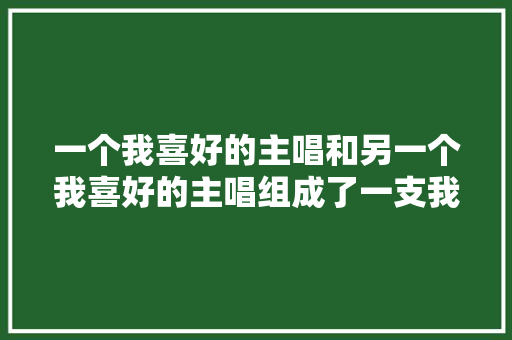 一个我喜好的主唱和另一个我喜好的主唱组成了一支我喜好的组合