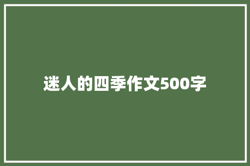 迷人的四季作文500字