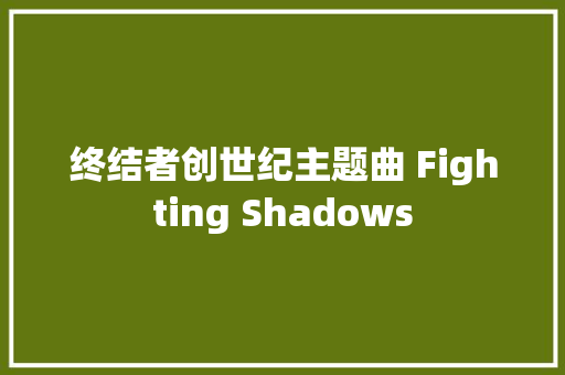 终结者创世纪主题曲 Fighting Shadows
