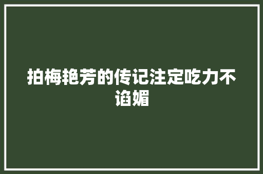 拍梅艳芳的传记注定吃力不谄媚