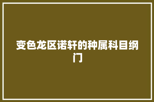 变色龙区诺轩的种属科目纲门