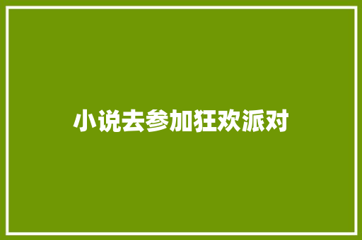 小说去参加狂欢派对