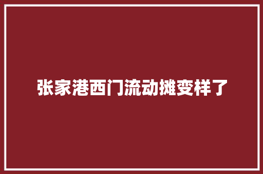 张家港西门流动摊变样了