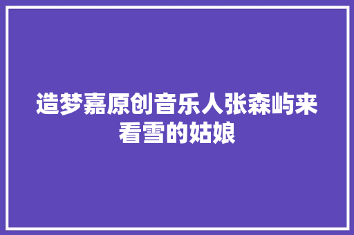 造梦嘉原创音乐人张森屿来看雪的姑娘