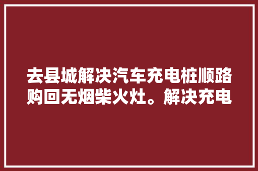 去县城解决汽车充电桩顺路购回无烟柴火灶。解决充电桩