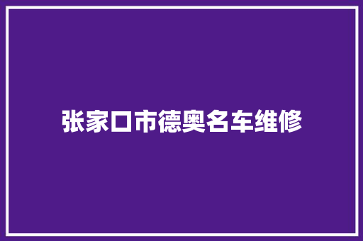 张家口市德奥名车维修