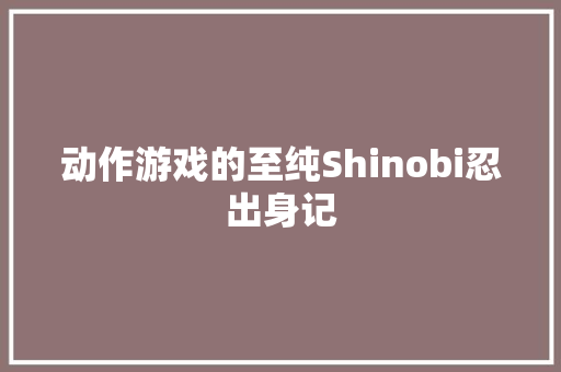 动作游戏的至纯Shinobi忍出身记