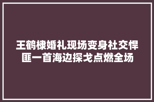 王鹤棣婚礼现场变身社交悍匪一首海边探戈点燃全场 休闲娱乐