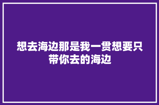 想去海边那是我一贯想要只带你去的海边