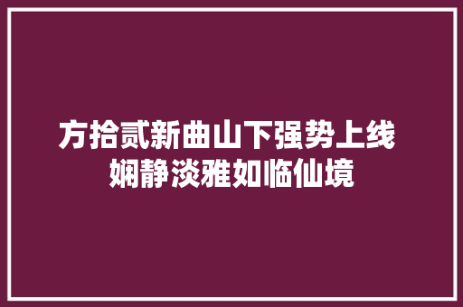 方拾贰新曲山下强势上线 娴静淡雅如临仙境