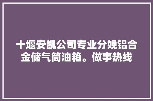 十堰安凯公司专业分娩铝合金储气筒油箱。做事热线