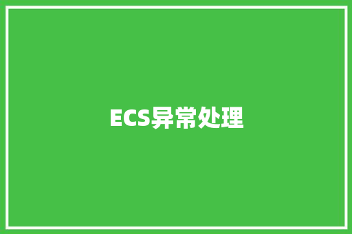 ECS异常处理