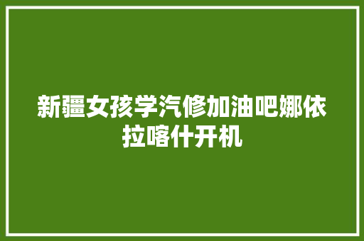 新疆女孩学汽修加油吧娜依拉喀什开机