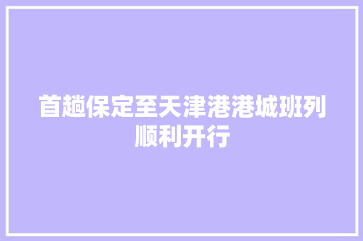 首趟保定至天津港港城班列顺利开行
