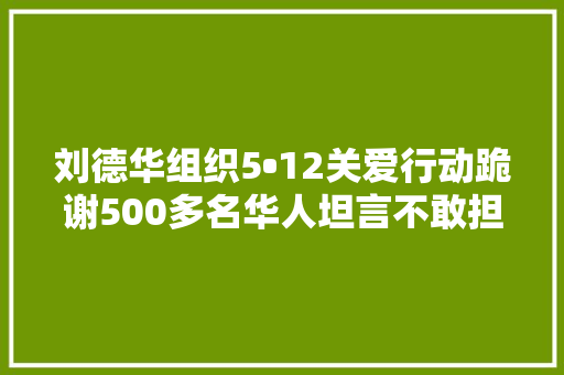 刘德华组织5•12关爱行动跪谢500多名华人坦言不敢担当导师