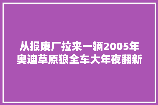 从报废厂拉来一辆2005年奥迪草原狼全车大年夜翻新秒变美男一手车