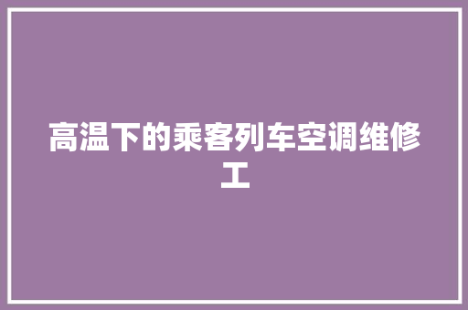 高温下的乘客列车空调维修工